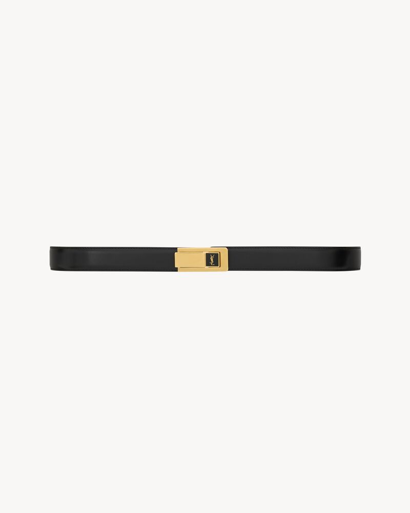 charniere buckle belt in smooth leather - Image 2